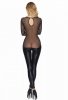 Błyszczący bodystocking z siatką Molina S/M